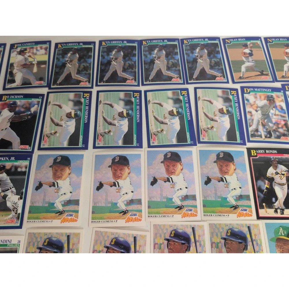 Mixed Lot Of 158 Gradable Baseball Cards 1991 Score Superstars Ken Griffey More!